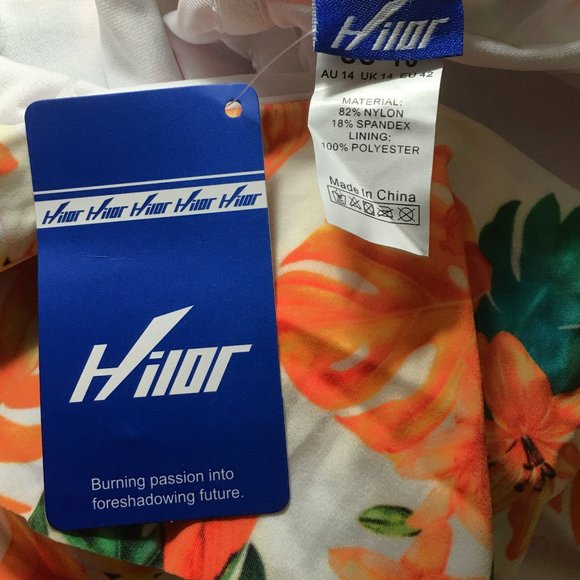 HILOR One Shoulder Asymmetric Ruffle Swimsuit NEW WITH TAGS! - Picture 12 of 16